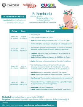 Cartel del IV Seminario Internacional de Periodismo de Investigación Cartel del IV Seminario Internacional de Periodismo de Investigación