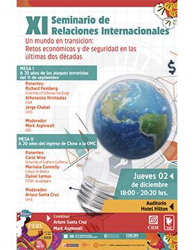 XI Seminario de Relaciones Internacionales: “Un mundo en transición: retos económicos y de seguridad en las últimas dos décadas”