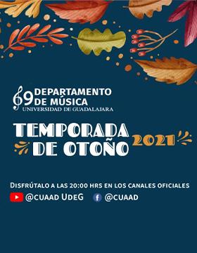 Temporada de Otoño 2021 con Florángel Mesko, Flauta, Eva Muñoz, Piano, Wladimir Carrasco, Guitarra