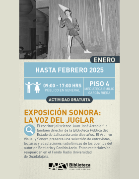 Cartel de la Exposición sonora: La voz del juglar