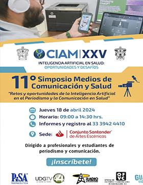 Cartel del 11° Simposio Medios de Comunicación y Salud 