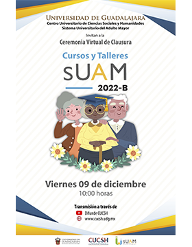 Ceremonia virtual de clausura: Cursos y talleres SUAM 2022-B, SUB