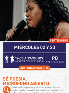 Cartel de Sé poesía, micrófono abierto