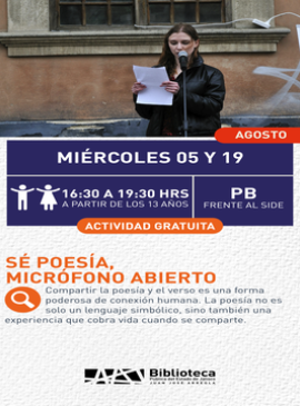 Cartel de Sé poesía, micrófono abierto