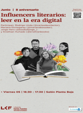 Cartel de Influencers literarios: leer en la era digital