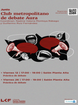 Cartel de Club metropolitano de debate Aura: Práctica de debate