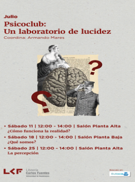 Cartel de Psicoclub: Un laboratorio de lucidez: ¿Qué somos?