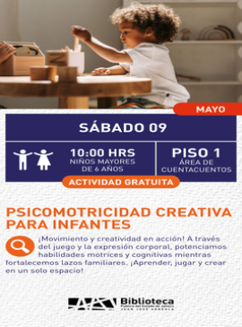 Cartel de Psicomotricidad creativa para infantes