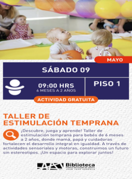 Cartel del Taller de estimulación temprana 