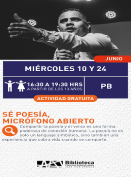 Cartel de Sé poesía, micrófono abierto