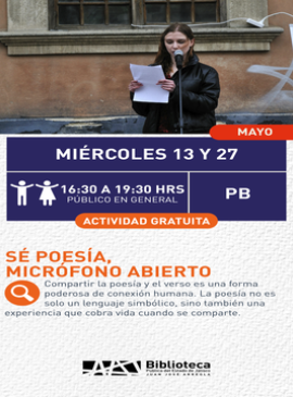 Cartel de Sé poesía, micrófono abierto