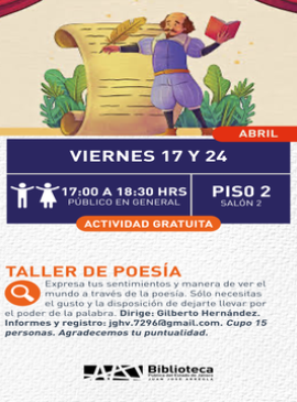 Cartel del Taller de poesía