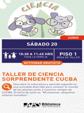 Cartel de Taller de Ciencia sorprendente CUCBA