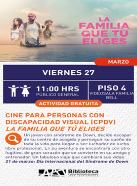 Cartel de Cine para personas con discapacidad visual (CPDV): La familia que tú eliges