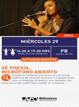 Cartel de Sé poesía, micrófono abierto