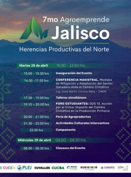 Cartel de 7mo Agroemprende Jalisco "Herencias Productivas del Norte"
