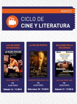 Cartel de Ciclo de Cine y Literatura: Bailando en la oscuridad