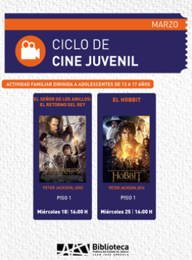 Cartel de Ciclo de Cine Juvenil. El señor de los anillos: El retorno del rey