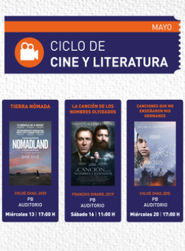 Cartel de Ciclo de Cine y Literatura: Tierra nómada