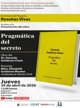 Cartel de Presentación del libro: Pragmática del secreto