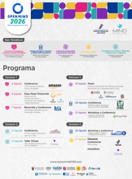 Cartel de Open Mind 2026 "Mentes conectadas"