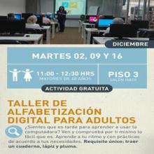 Cartel de Alfabetización digital para adultos. Dirigido a mayores de 40 años Cartel de Alfabetización digital para adultos. Dirigido a mayores de 40 años