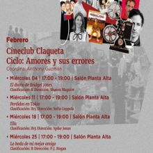 Cartel de Cineclub Claqueta. Ciclo: Amores y sus errores. La boda de mi mejor amigo
