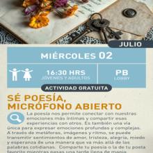 Cartel de Sé poesía, micrófono abierto