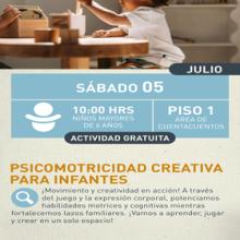 Cartel de Psicomotricidad creativa para infantes