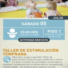 Cartel de Taller de estimulación temprana
