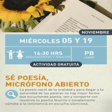 Cartel de Sé poesía, micrófono abierto