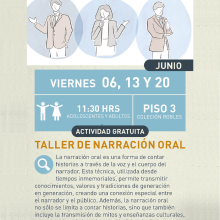 Cartel del Taller de narración oral