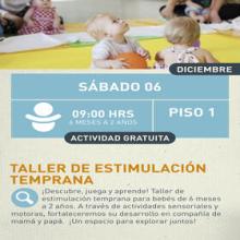 Cartel del Taller de estimulación temprana 