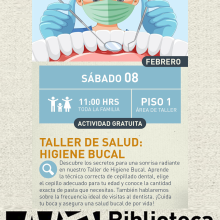 Cartel del Taller de salud: Higiene bucal