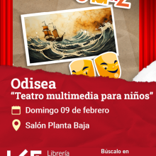 Cartel de Odisea “Teatro multimedia para niños”