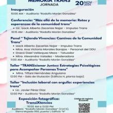 Cartel de la Jornada: Eco de la memoria trans