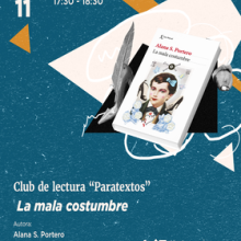 Cartel de Club de lectura “Paratextos”: La mala costumbre