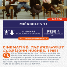 Cartel de Cinematiné: The breakfast club