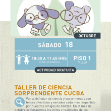Cartel del Taller de ciencia sorprendente CUCBA