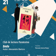 Cartel del Club de lectura “Paratextos”: Seda 