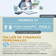 Cartel del Taller de finanzas personales