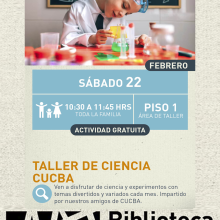 Cartel del Taller de ciencia CUCBA