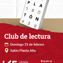 Cartel del Club de Lectura. Kintsugi Filosófico. Título: La República (libro VIII)