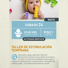 Cartel del Taller de estimulación temprana