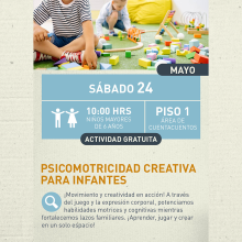 Cartel de Psicomotricidad creativa para infantes