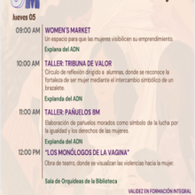 Cartel de 8M, Día Internacional de la Mujer en el CUCBAGDL