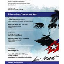 Cartel de la Conferencia magistral: El pensamiento crítico de José Martí