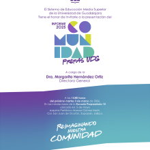 Cartel de la Presentación del informe 2025 a cargo de la doctora Margarita Hernández Ortiz, Directora General del SEMS Cartel de la Presentación del informe 2025 a cargo de la doctora Margarita Hernández Ortiz, Directora General del SEMS