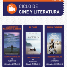 Cartel de Ciclo de Cine y Literatura: Cinema paradiso