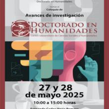 Cartel de Coloquio de Avances de Investigación del Doctorado en Humanidades